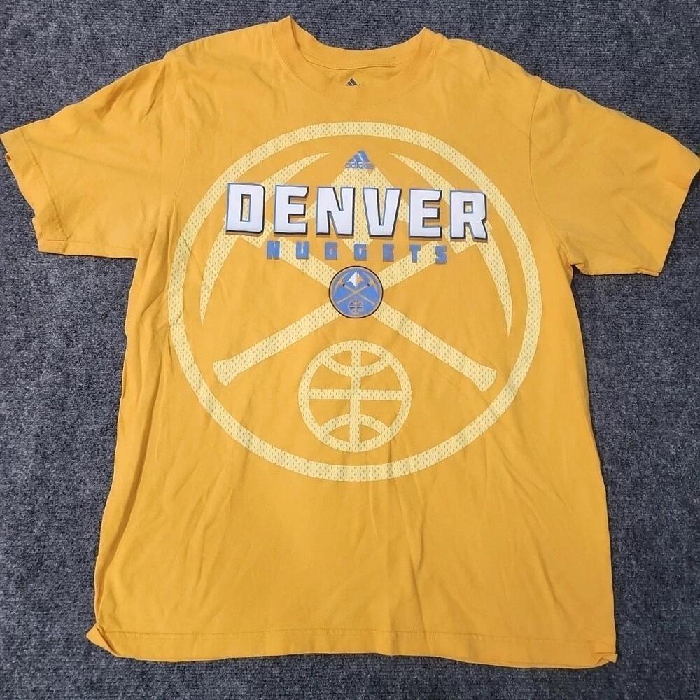 Denver Nuggets T-Shirt Men X-Large Yellow Basketball Pickaxe Gold Tee